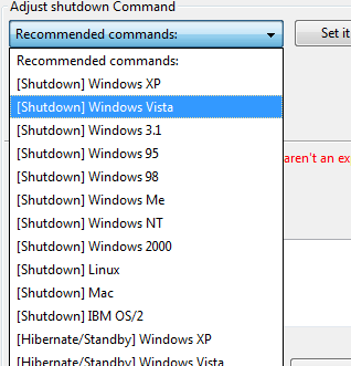 Auto Shutdown Built-In Commands list Auto Shutdown Built-In Commands list