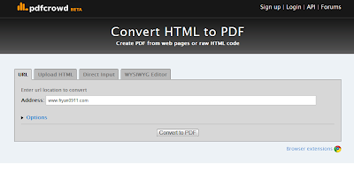 Convert Web Page To PDF Format With PdfCrowd