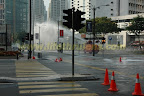 water cannon in action! water cannon in action!