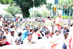 crowd waits