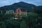 The red building is the court house The red building is the court house