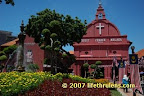 red buildings