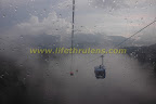 view from inside cable car