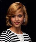 Jessica Alba hair style with bangs
