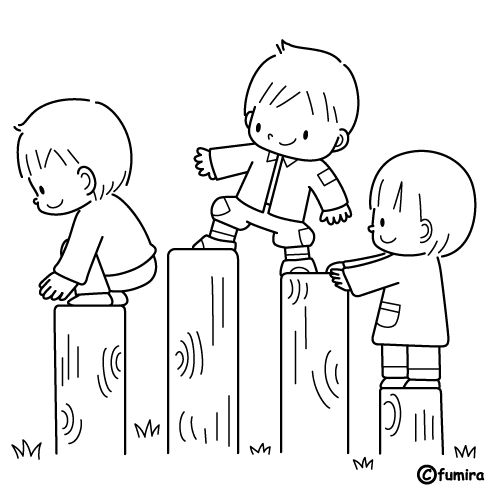 Dibujos de niños caminando para colorear - Imagui