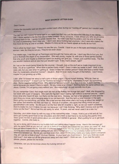 best divorce letter