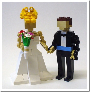 LEGO Miniland Wedding Cake Toppers