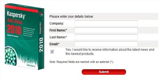 Kaspersky Anti Virus 2010 Free Trial - Mozilla Firefox