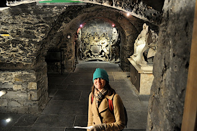 Lindsey inside the crypt