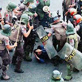 Demonstrant Beaten By Polices