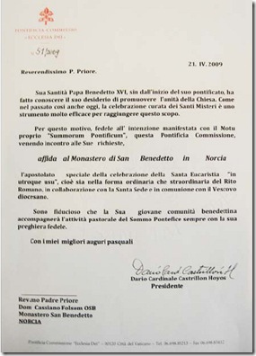 Carta Ecclesia Dei