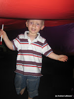 Disco Puppy at the Ipswich Art Gallery. Ben had a great time darting about under the parachute with the other kids.