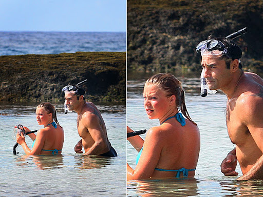 Luciano Szafir beijando Julia Rusatsky