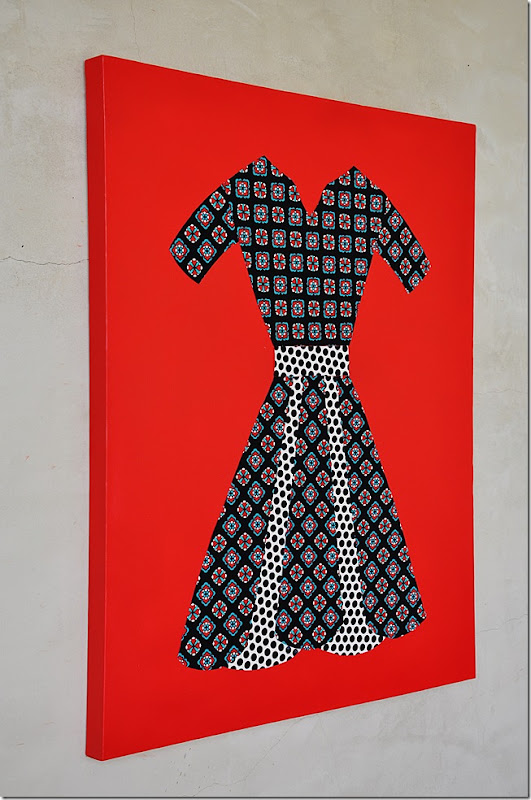 fabric dress wall art 032