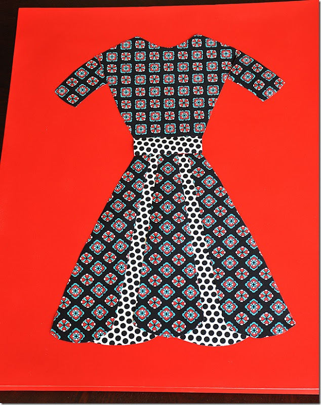 fabric dress wall art 024