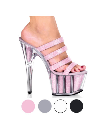 Women's Dress Shoes High Heeled Glitter Filled Bottom Platform Slide CLEARANCE Women's Dress Shoes High Heeled Glitter Filled Bottom Platform Slide CLEARANCE