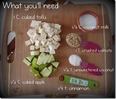 tofu n apple filling 