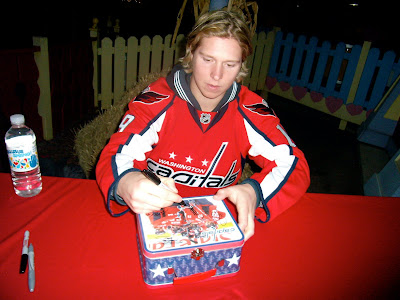 Gotta get the lunch box signed...he found himself on the box and signed there. haha