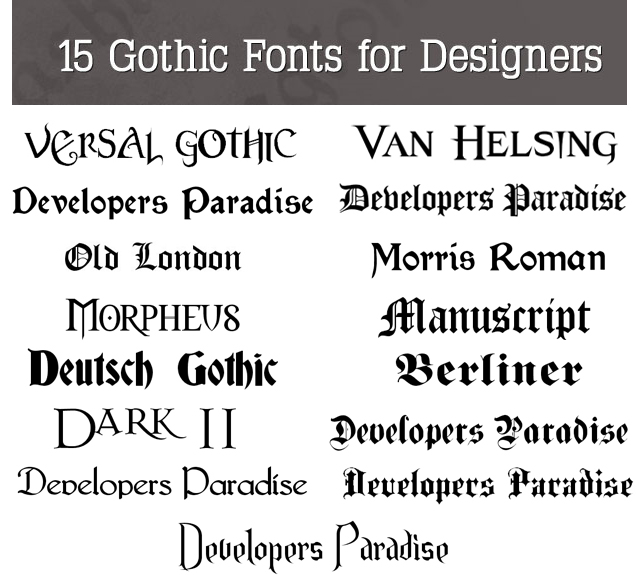 Gothic fonts