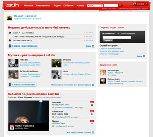 Last.fm - музыкальная социальная сеть архив