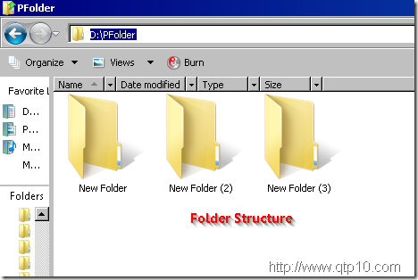 Test folder structure for QTP