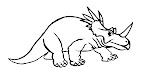 dinosaur colouring page - styracosaurus
