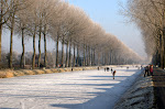 eerste schaatsers op de Damse Vaart