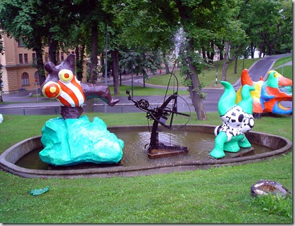 The Fantastic Paradise, 1966. Part of the sculptures infront of the Moderna Musset in Stockholm Sweden