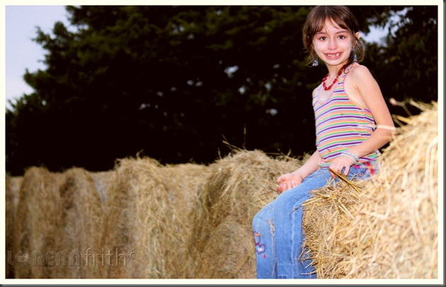 Playing with hay