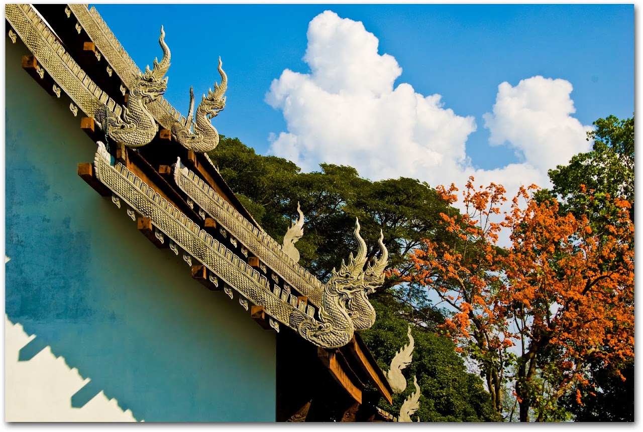 Nagas and orange flowers