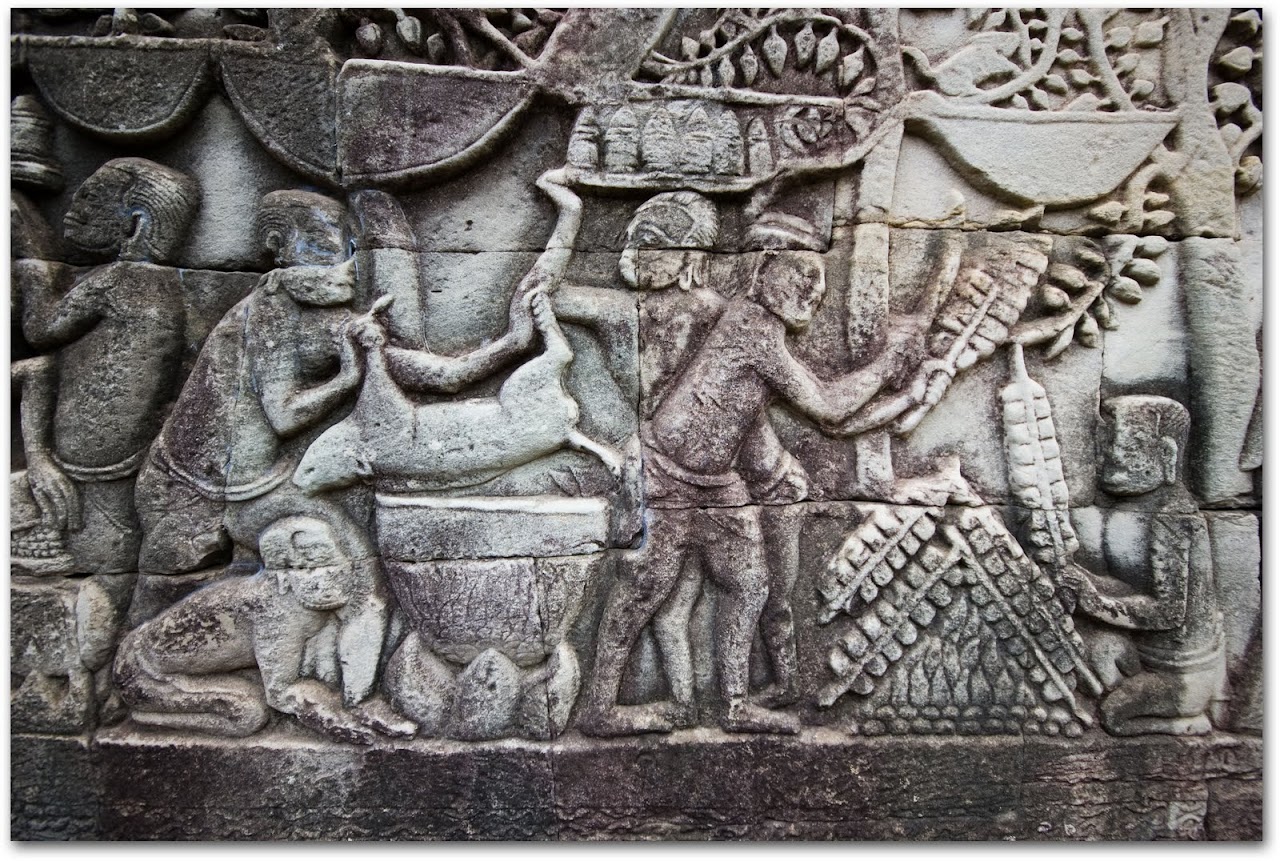 Cooking bas-relief at Bayon