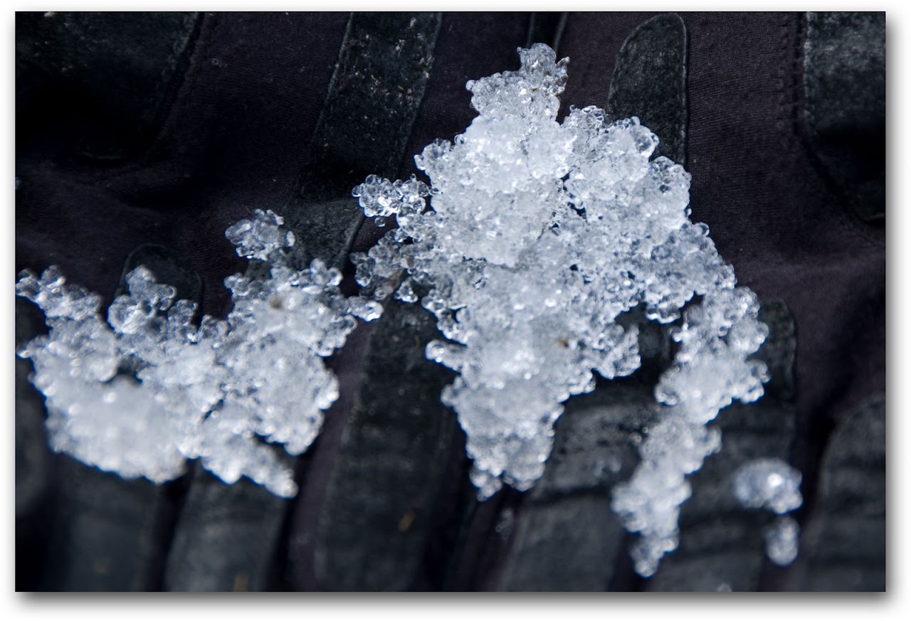 Icy snow at Milford Sound