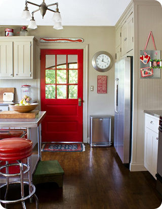 red door kitchen