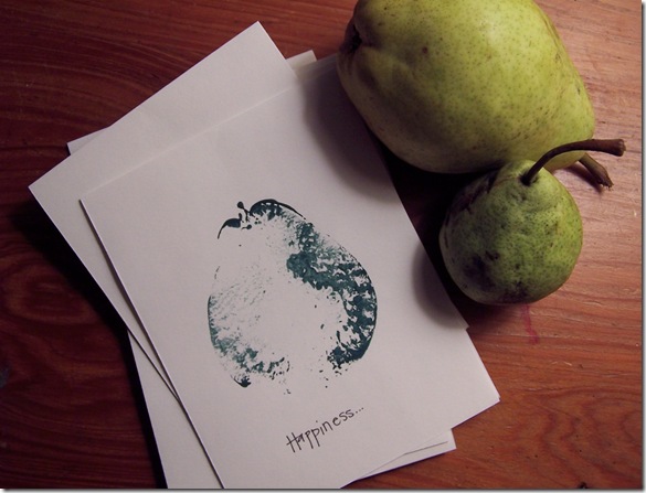 make your own pear print cards