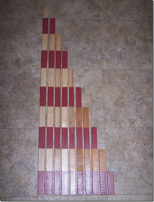how to make montessori number rods