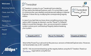 Internet Explorer Tweaker 