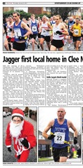 Me as Santa in the Grimsby Post 6th Jan 2011