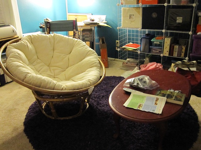 [Craft room with new papasan chair[3].jpg]