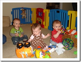 Reid with his cousins Carly & Alex