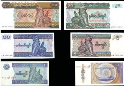Myanmar kyat notes