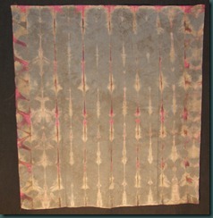 A charcoal square with vat dye A charcoal square with vat dye