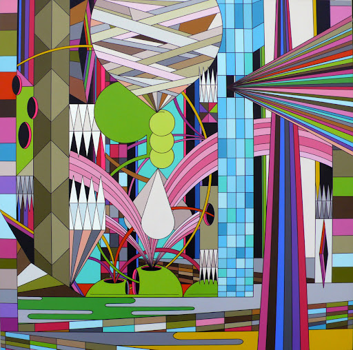 James Marshall (Dalek), Untitled (2008.1), 2008. Acrylic on panel, 20 x 20 in.
