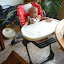 Titou sur sa nouvelle chaise haute