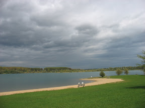 Een echt strandje hier.