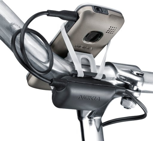 いまの自転車に取り付けられる携帯電話充電キット(Nokia Bicycle Charger Kit)