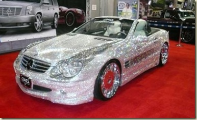 mercedes sl600 swarovski crystals car