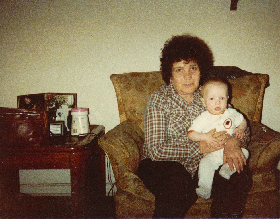 [Grandmother Gracie Irwin and Ashley in Amelia, Ohio during visit to family age 3 months old 1984[4].jpg]