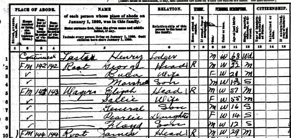 [Floyd Wagers 1920 Census 2[3].jpg]
