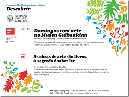 Cartaz do Museu Gulbenkian, Domingos com Arte 