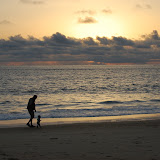  &ndash; Father Seraphim and Roo at sunset on Lumley Beach…. © 2007 NHA Photos